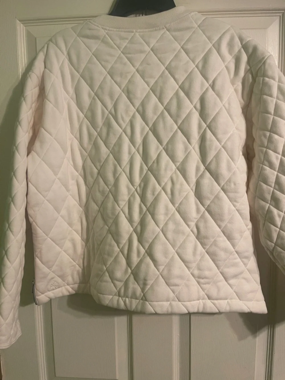 Athleta Quilted Crewneck Sweatshirt in White - Picture 7 of 9